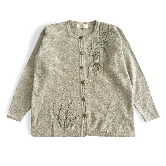 Vintage Variations Wool and Angora Blend Cardigan - Picture 1 of 5